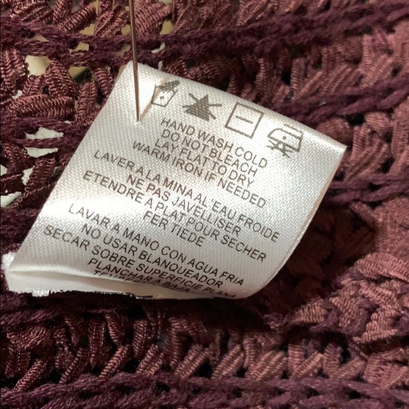 THE HANGER sweater long fringe OS open wine - Picture 8 of 8